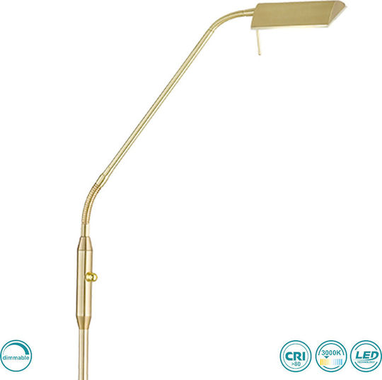 Wofi Cory Lampa de podea LED Î150xL27cm. cu Lumină Alb Cald 600lm Auriu