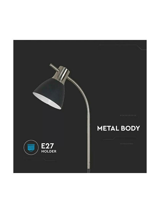 V-TAC Floor Lamp H154xW20cm. with Socket for Bulb E27 Black