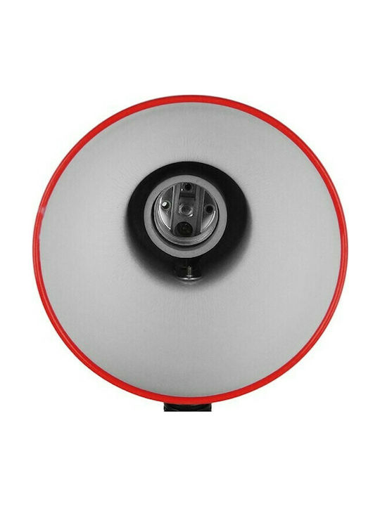 GloboStar Student Office Lamp with Flexible Arm for Socket E27 in Red Color