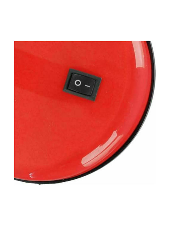GloboStar Student Office Lamp with Flexible Arm for Socket E27 in Red Color