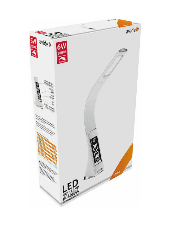Avide ABLDL-BLC-6W-WH LED Office Lamp with Flexible Arm in White Color