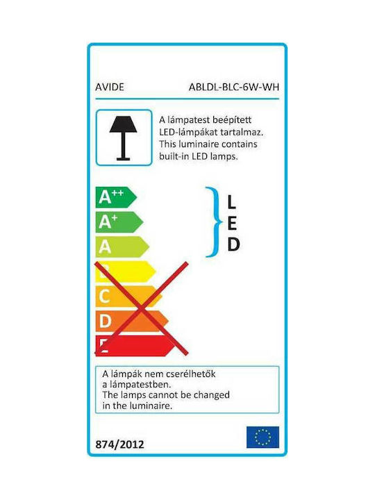 Avide ABLDL-BLC-6W-WH LED Office Lamp with Flexible Arm in White Color
