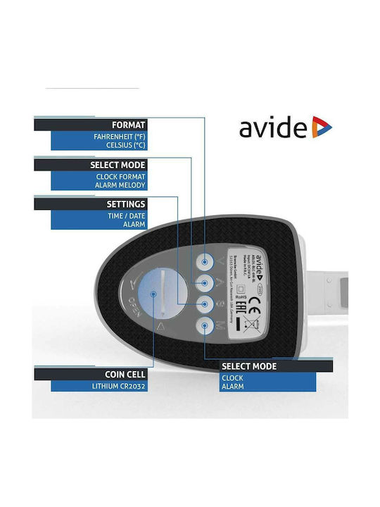 Avide ABLDL-BLC-6W-WH LED Office Lamp with Flexible Arm in White Color