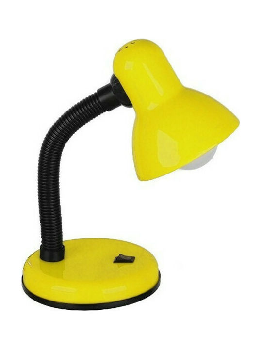 GloboStar Student Office Lamp with Flexible Arm for Socket E27 in Yellow Color