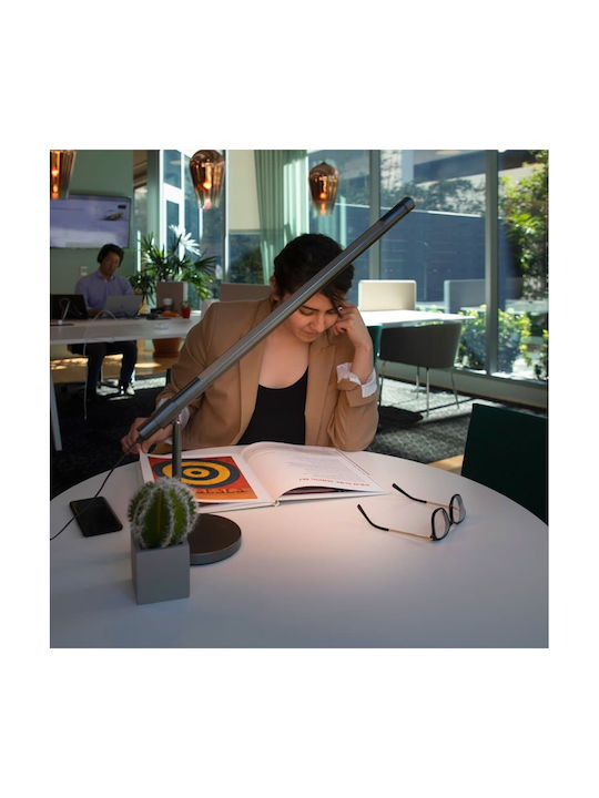 Allocacoc Lightstrip Touch LED Office Lamp with Foldable Arm in Silver Color