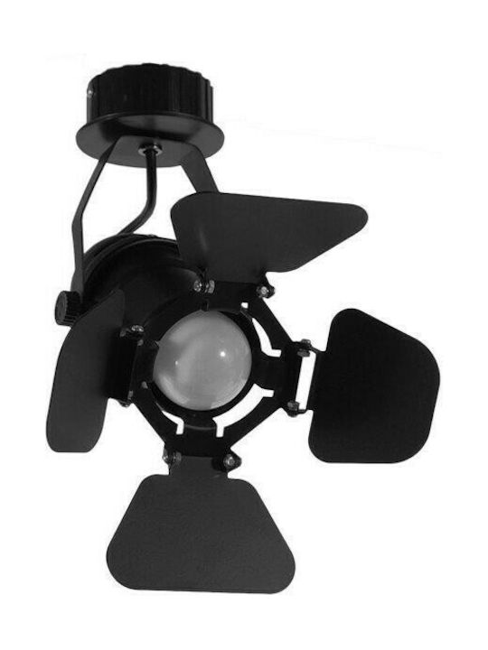 GloboStar Chicago Single Spot with Socket E27 in Black Color