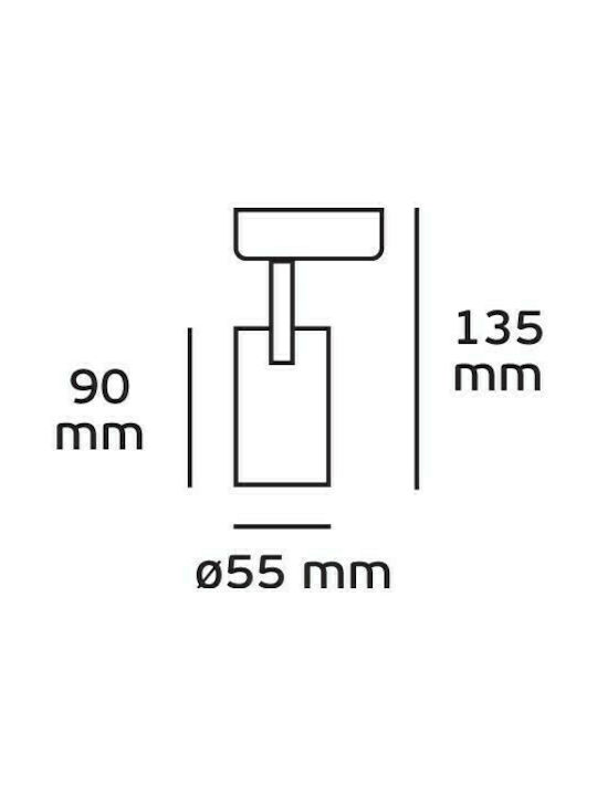 VK Lighting Single Spot with Socket GU10 in Black Color