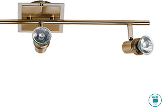 Viokef Cha-cha Dreifach Spot mit Fassung GU10 in Gold Farbe