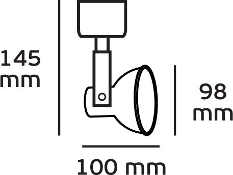 VK Lighting Μονό Σποτ με Ντουί GU10 σε Χάλκινο Χρώμα