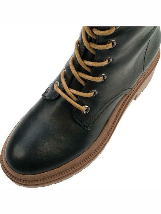 Γυναικείες Μπότες με Μεσαίο Τακούνι Black / Camel