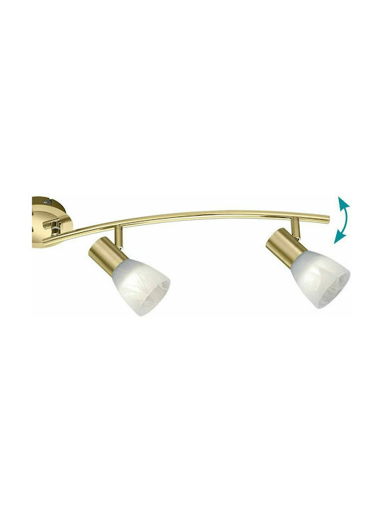 Trio Lighting Levisto Spot with 4 Lights and with Socket E14 in Yellow Color