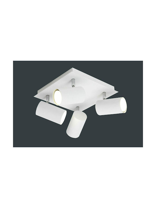 Trio Lighting Marley Spot with 4 Lights and with Socket GU10 in White Color