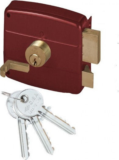 Cisa Κουτιαστή Κλειδαριά σε χρώμα Κόκκινο