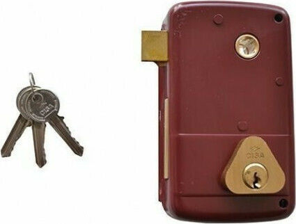 Cisa Κουτιαστή Κλειδαριά σε χρώμα Κόκκινο