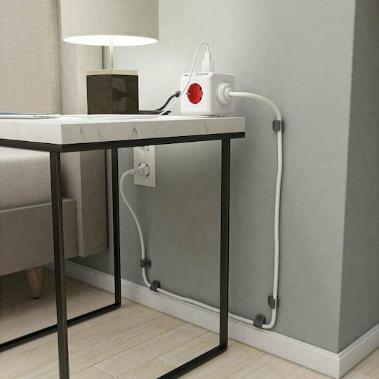 Allocacoc Extended PowerCube 5 Sockets with Cable 1.5m Green