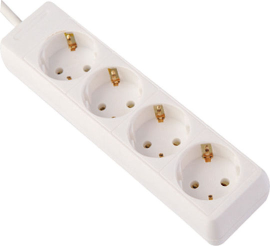 Eurolamp Power Strip 4 Positions with Cable 1.5m 5pcs