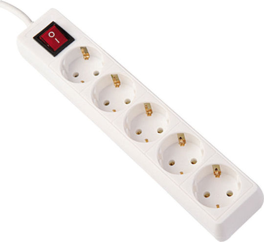 Eurolamp Power Strip 5 Positions with Switch and Cable 1.5m