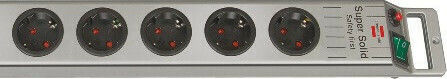 Brennenstuhl Super-Solid Line Power Strip 5 Sockets with Switch and Cable 2.5m Silver