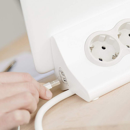 Legrand Power Strip 3 Positions with 2 USB-A and Cable 1.5m