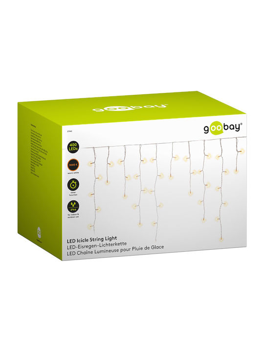 400 Lichterketten LED 15m. x 14cm Warmes Weiß Typ Vorhang 1Stück