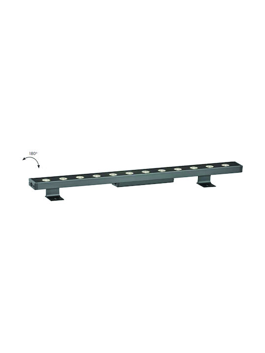Viokef Marvel Outdoor Floor Lamp LED Wall Washer 12W with Warm White Light IP67 Gray
