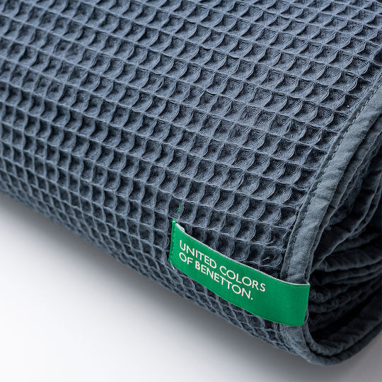 Benetton Tevere Armchair Throw Pique 140x190cm Gray