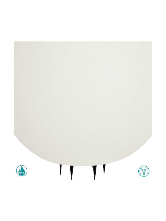 Viokef Vegas Lumină Globul pentru Exterior 25W IP65 pentru Soclu E27 Alb