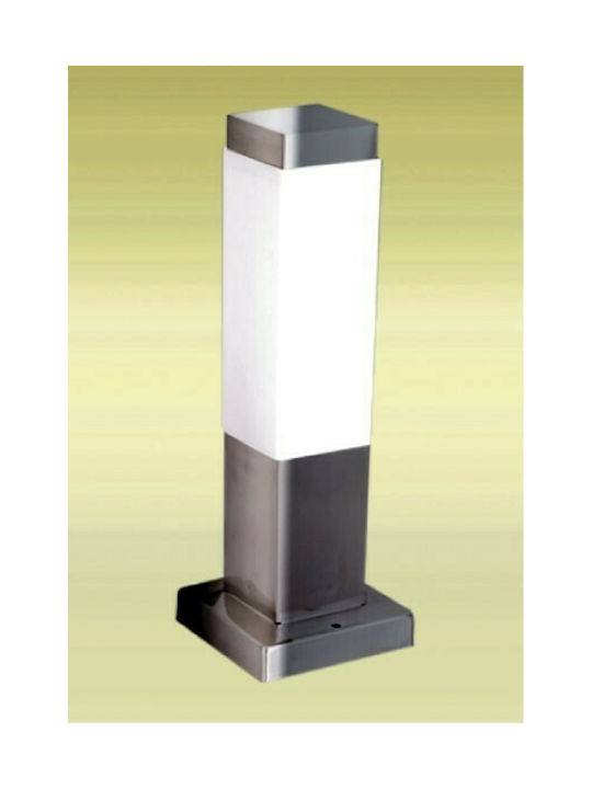 Aca Outdoor Small Post Lamp E27 Silver