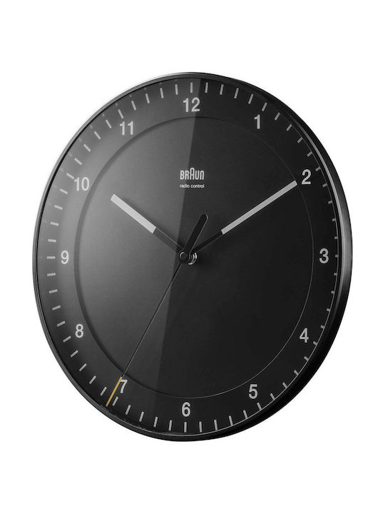 Braun BC 07 B-DCF Ρολόι Τοίχου Μεταλλικό Μαύρο Ø30cm