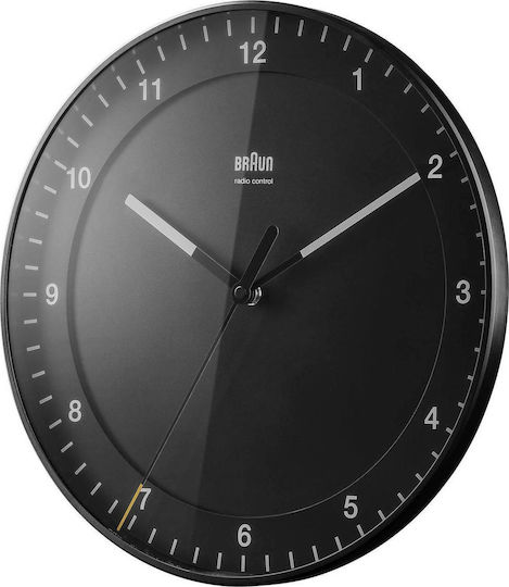 Braun BC 07 B-DCF Ρολόι Τοίχου Μεταλλικό Μαύρο Ø30cm Braun BC 07 B-DCF Ρολόι Τοίχου Μεταλλικό Μαύρο Ø30cm