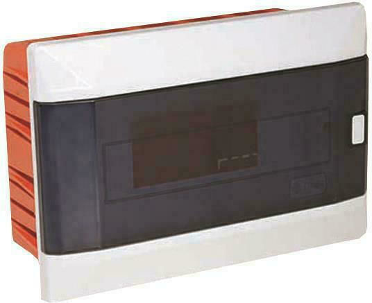 Eurolamp Walled 12-Elements Fuse Box with 1 Row W300xH195xD100mm