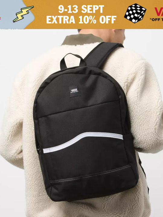 Vans Construct Skool School Bag Backpack Junior High-High School Black with Water Bottle Holder 21Liters