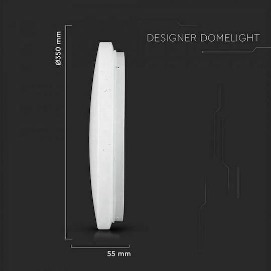 V-TAC Кръгла На открито LED Панел 24W с Топло бяло Светлина 35см.