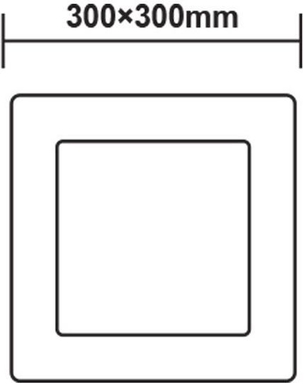 Aca Platz Draußen LED Panel 24W mit Natürliches Weiß Licht 4000K