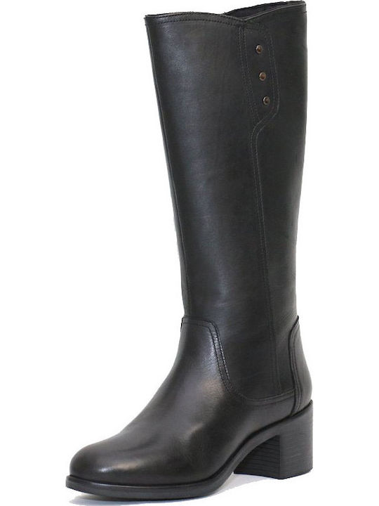 Women's Boots Wikers 62236 Black Leather