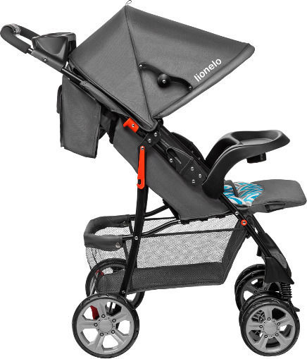 Lionelo Emma Plus Cărucior pentru Bebeluși Potrivit de la 6+ Luni Negru 5kg 1656445