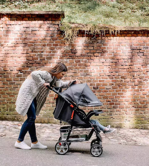 Lionelo Emma Plus Cărucior pentru Bebeluși Potrivit de la 6+ Luni Negru 5kg 1656445