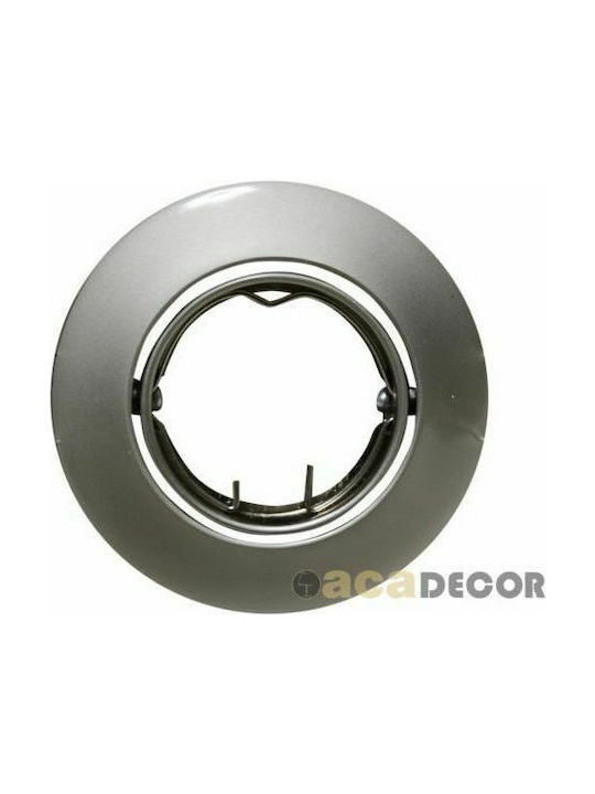 Aca Round Metallic Frame for Spot G4 MR11 Adjustable Gray 8.1x8.1cm. 1pcs