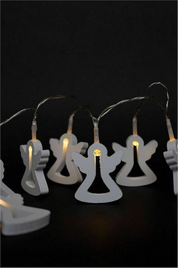 10 Λαμπάκια LED 1μ. Θερμό Λευκό Μπαταρίας σε Σειρά 10 Λαμπάκια LED 1μ. Θερμό Λευκό Μπαταρίας σε Σειρά