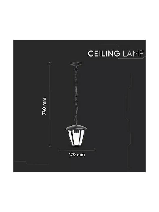 V-TAC Outdoor Hanging Ceiling Light E27 in Black Color 7058