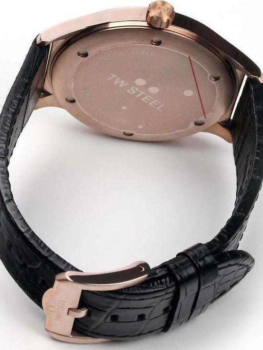 TW Steel Мъжки часовник с Батерия и Кожена каишка