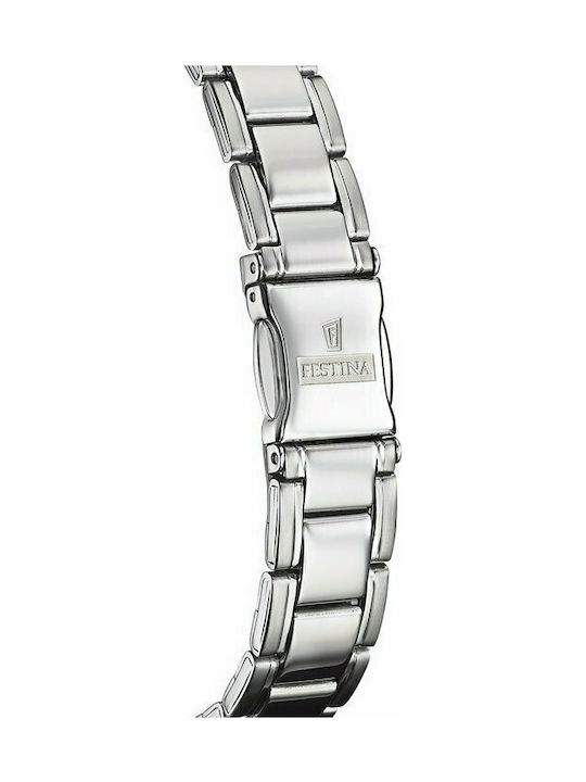 Festina Watch Battery with Silver Metal Bracelet