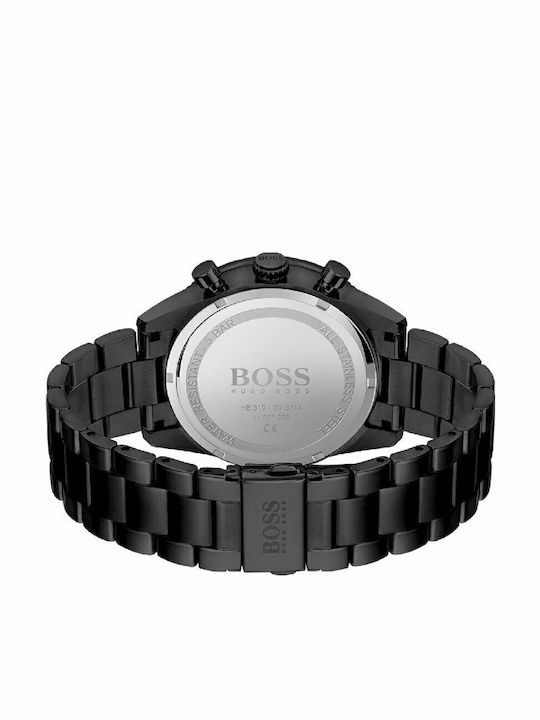 Boss Pilot Men's Watch 44mm Chronograph Battery with Black Metal Bracelet