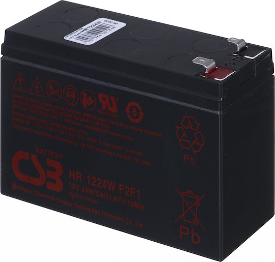 CSB HR1224W Μπαταρία UPS με Χωρητικότητα 6Ah και Τάση 12V 1τμχ