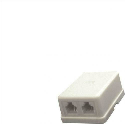 Eurolamp Telephone Socket With Frame Single With Sticker In White Color 147-16050
