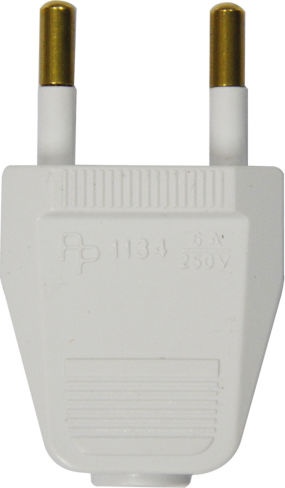 Eurolamp Male Bipolar Plug White