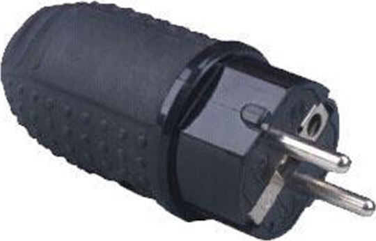Eurolamp Wasserdicht Stecker Männlich Schuko Schwarz