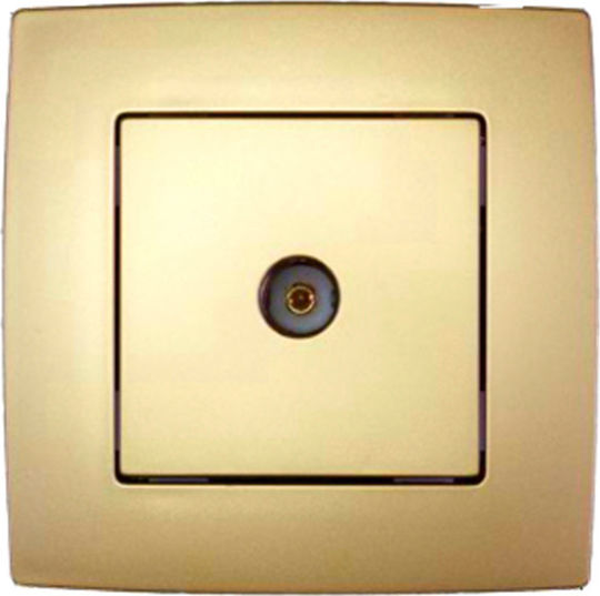 Elmark City TV-Antenna Socket Basic in Gold Color 190252