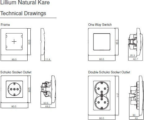 Makel Lillium Natural Kare Double Network Socket RJ45 Cat6 Beige 32010136