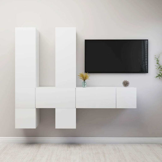 Wohnzimmer TV-Einheit Weiß L180xB30xH150cm